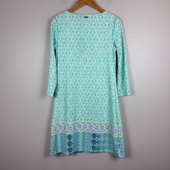 Cabana Life Mini Shift Dress Women S Blue Printed Coastal Cottage UPF 50 NWT - Picture 2 of 10